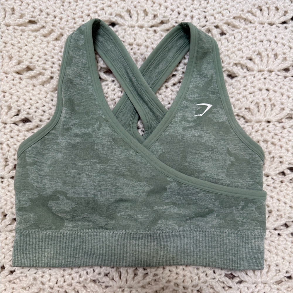Gymshark Green Camo Sports Bra